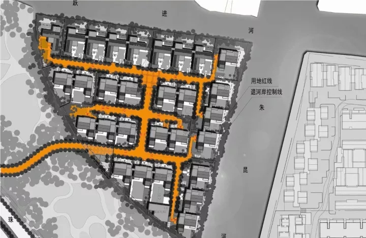 王字型路网造剖析人流，，，包管入口私密性